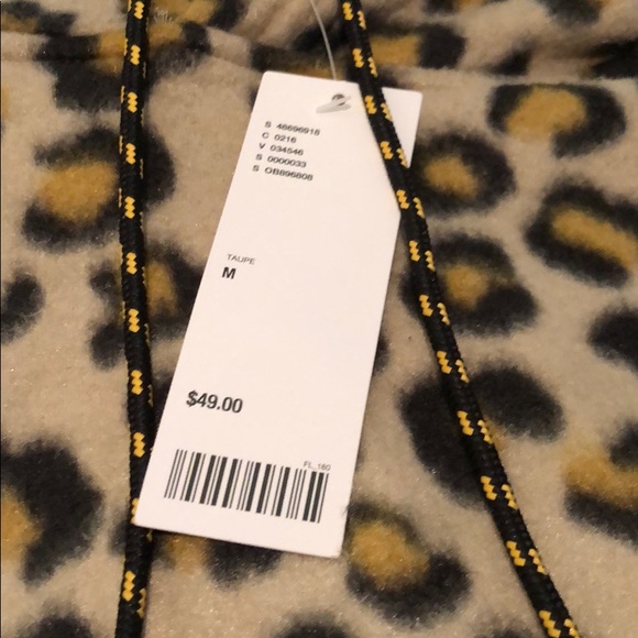 UNISEX UO FLEECE LEOPARD HOODED PULLOVER - Picture 4 of 15
